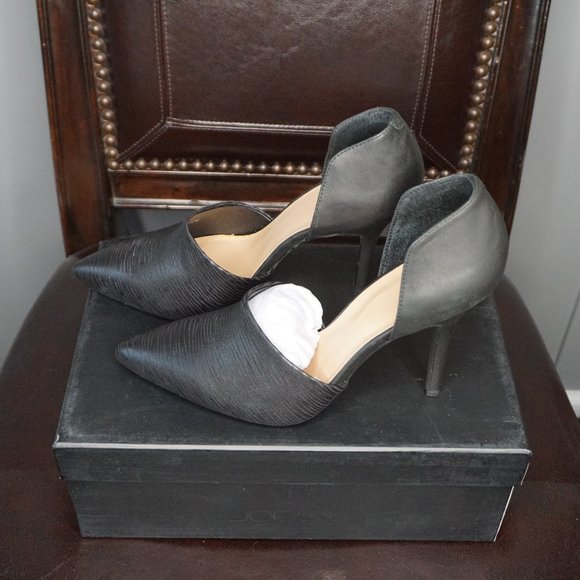 Joe's Jeans Hero Black Leather Stiletto Pointed High Heels NWT - Picture 2 of 9